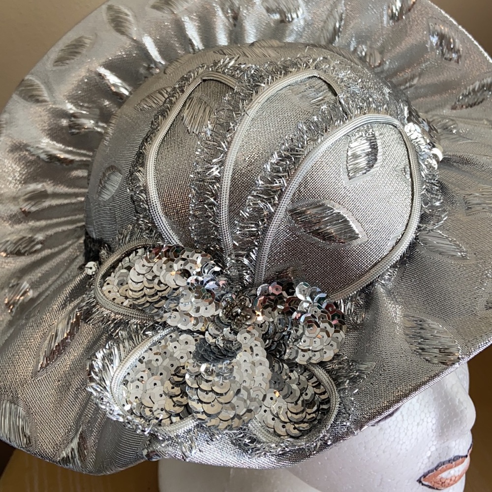 Mr Hi’s Silver Lam’e Dress Hat